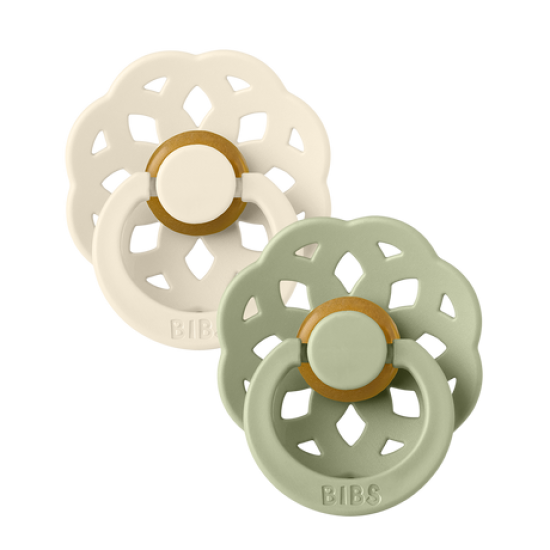 2 бр. Биберони BIBS Boheme, Ivory/Sage, 0-6 месеца