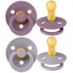 2 бр. Биберони BIBS, Fossil Grey/Mauve, 6-18 месеца        