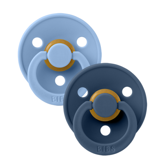 2 бр. Биберони BIBS, Sky Blue/Steel Blue, 0-6 месеца