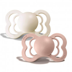 2 бр. Биберони BIBS Supreme Twin Pack, Ivory/Blush, 6-18 месеца