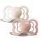 2 бр. Биберони BIBS Supreme Twin Pack, Ivory/Blush, 6-18 месеца