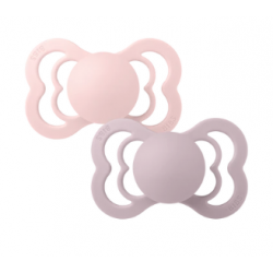 2 бр. Силиконови Биберони BIBS Supreme, Blossom/Dusky Lilac, 0-6 месеца