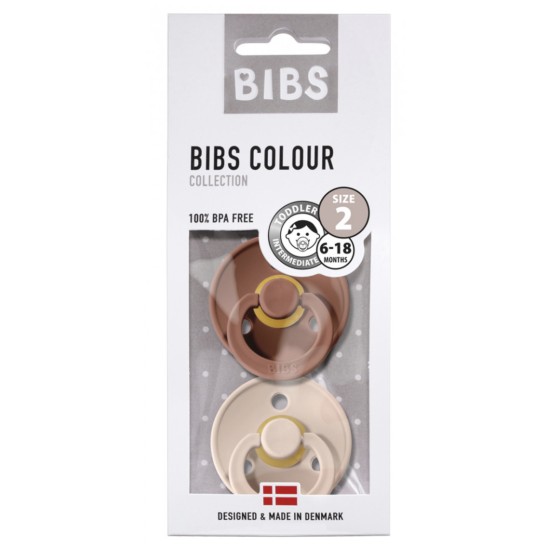 2 бр. Биберони BIBS, Woodchuck/Blush, 0-6 месеца        