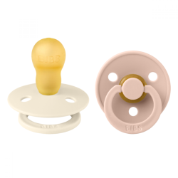 2 бр. Биберони BIBS COLOUR, Ivory/Blush , 6-18 месеца