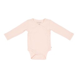 Рипсено Боди с дълъг ръкав Прегърни ме Pink 74-80