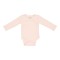 Рипсено Боди с дълъг ръкав Прегърни ме Pink 74-80