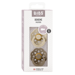2 бр. Биберони BIBS Boheme, Vanilla/Dark Oak, 0-6 месеца