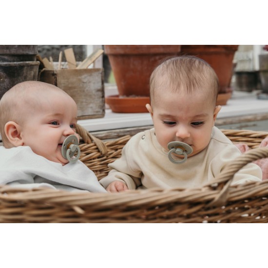 2 бр. Биберони BIBS COLOUR, Анатомични Ivory/Sage, 0-6 месеца
