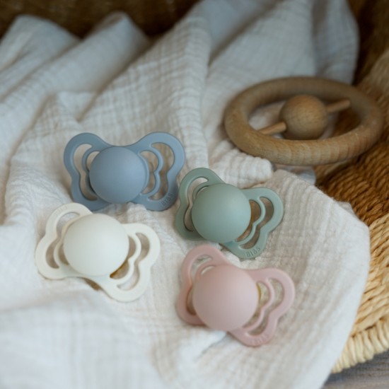 2 бр. Биберони BIBS Couture, Каучук, Ivory/Sage, 0-6 месеца