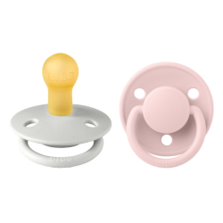 2 бр. Биберони BIBS De Lux, Haze/Blossom, 6-18 месеца 