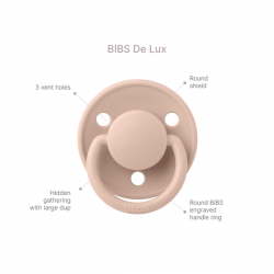 2 бр. Биберони BIBS De Lux, Haze/Blossom, 6-18 месеца 