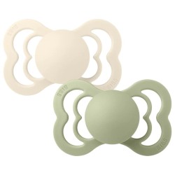 2 бр. Биберони BIBS Supreme, Каучук, Ivory/Sage, 0-6 месеца