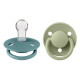 2 бр. Силиконови Биберони BIBS De Lux, Island Sea/Sage, Универсален Размер 0-3 години