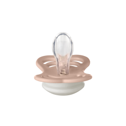 2 бр. Силиконови Биберони BIBS Supreme, Blush GLOW/Vanilla GLOW, 6-18 месеца