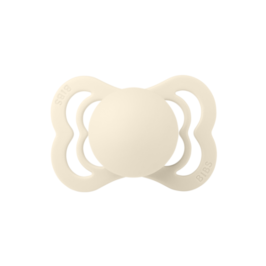 2 бр. Силиконови Биберони BIBS Supreme, Ivory/Blush, 6-18 месеца