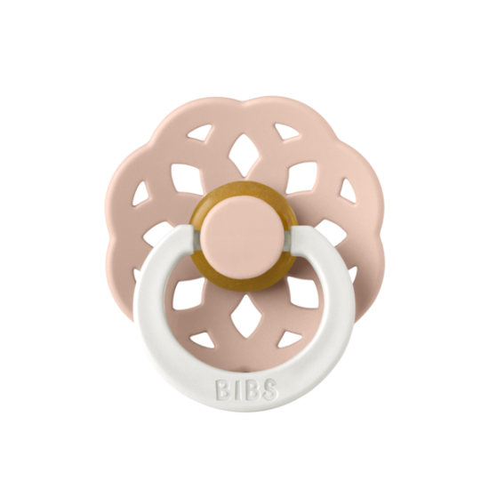 Биберон BIBS Boheme, Blush GLOW, Каучук, 6-18 месеца