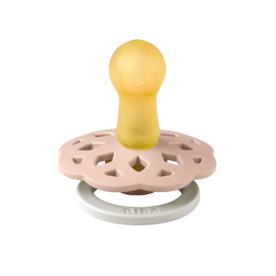 Биберон BIBS Boheme, Blush GLOW, Каучук, 6-18 месеца
