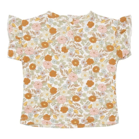 Блуза с Къс Ръкав и Къдрички Vintage Little Flowers 74