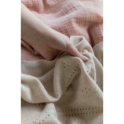 Плетено Бебешко Одеяло Pointelle Vanilla BIBS