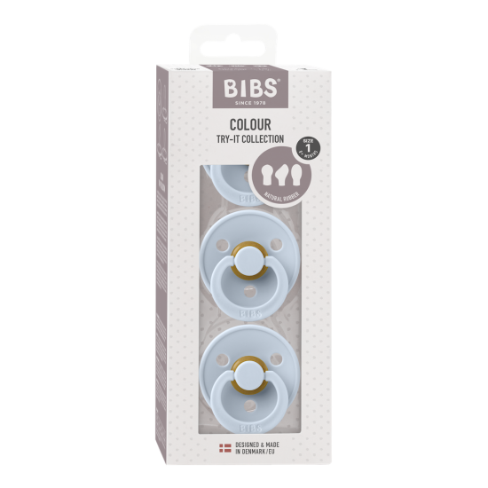 Сет 3 Биберона COLOUR Baby Blue BIBS