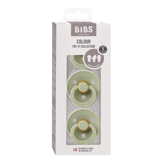 Сет 3 Биберона COLOUR Sage BIBS