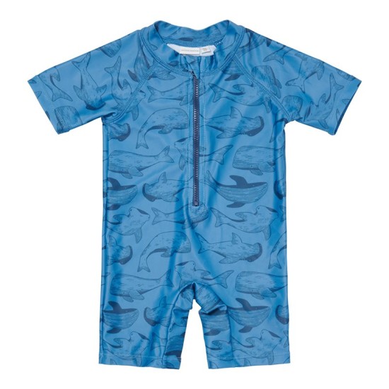 Детски Цял Бански Костюм, Sea Life Blue - 62/68