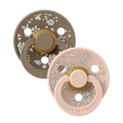 2 бр. Биберони BIBS Liberty COLOUR Capel - Blush Mix, 0-6 месеца