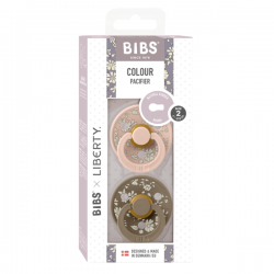 2 бр. Биберони BIBS Liberty COLOUR Capel - Blush Mix, 6-18 месеца