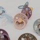 2 бр. Биберони BIBS Liberty COLOUR Chamomile Lawn - Violet Sky Mix, 0-6 месеца