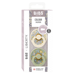 2 бр. Биберони BIBS Liberty COLOUR Eloise - Sage Mix, 0-6 месеца