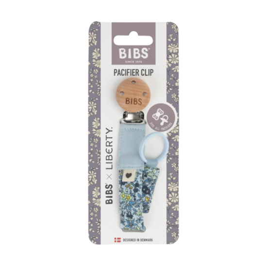 BIBS x Liberty Клипс за Залъгалка Chamomile Lawn - Baby Blue