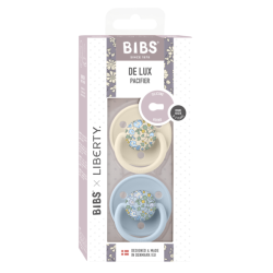 2 бр. Биберони BIBS Liberty De Lux, Силикон, Eloise - Baby Blue Mix, Универсален размер 0-3 години