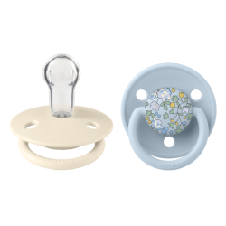 2 бр. Биберони BIBS Liberty De Lux, Силикон, Eloise - Baby Blue Mix, Универсален размер 0-3 години
