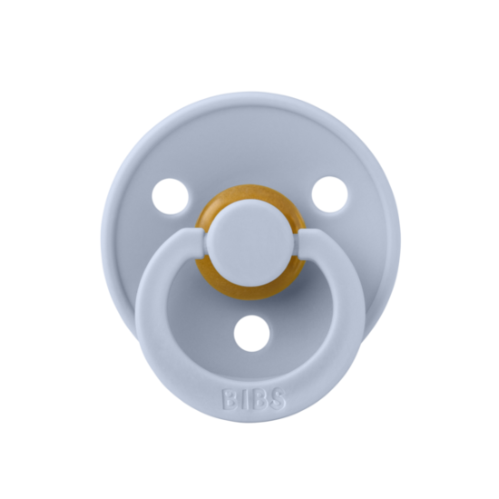 2 бр. Биберони BIBS COLOUR White/Baby Blue 6-18 месеца