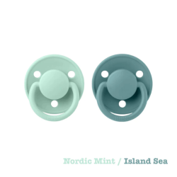 2 бр. Силиконови Биберони BIBS  De Lux, Nordic Mint/Island Sea - Универсален размер 0-3 години