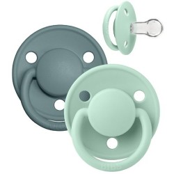 2 бр. Силиконови Биберони BIBS  De Lux, Nordic Mint/Island Sea - Универсален размер 0-3 години