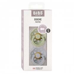2 бр. Биберони BIBS Boheme, Sage/Cloud, 0-6 месеца