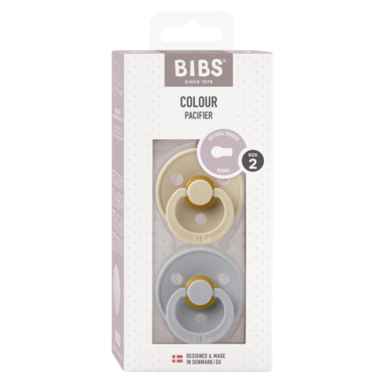 2 бр. Биберони BIBS COLOUR, Vanilla/Cloud, 6-18 месеца