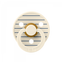 Биберон BIBS Studio COLOUR Pin, Ivory Steel Blue, 6-18 месеца