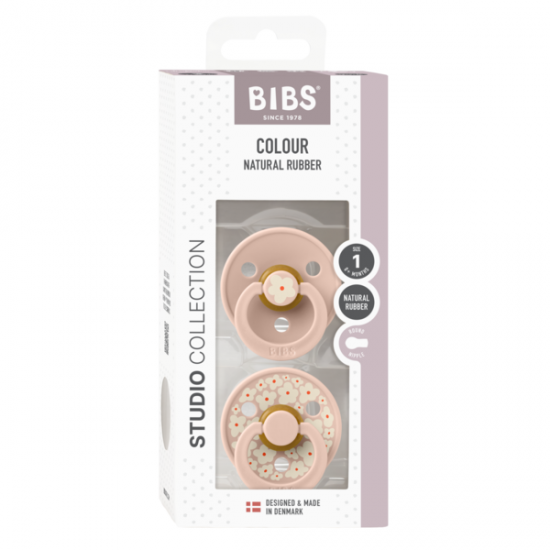 2 бр. Биберони BIBS Studio COLOUR Jasmine, Blush Mix, 0-6 месеца