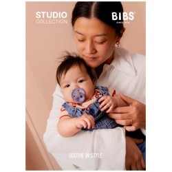 2 бр. Биберони BIBS Studio COLOUR Jasmine, Fossil Grey Mix, 6-18 месеца