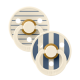 2 бр. Биберони BIBS Studio COLOUR Pin, Ivory Steel Blue Mix, 6-18 месеца