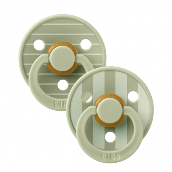 2 бр. Биберони BIBS Studio COLOUR Pin, Sage Mix, 0-6 месеца