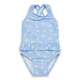 Детски Цял Бански Костюм с Къдрички Daisies Blue - 62/68