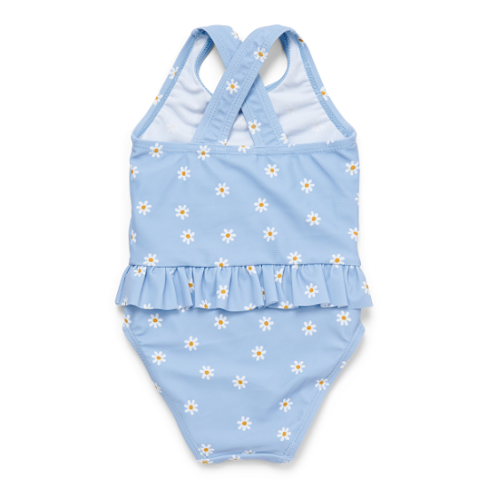 Детски Цял Бански Костюм с Къдрички Daisies Blue - 62/68