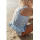Детски Цял Бански Костюм с Къдрички Daisies Blue - 62/68