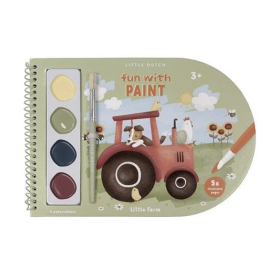 Книжка за Оцветяване с Боички Little Farm 