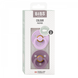 2 бр. Биберони BIBS COLOUR, Симетрични Violet Sky/Mauve 6-18 месеца