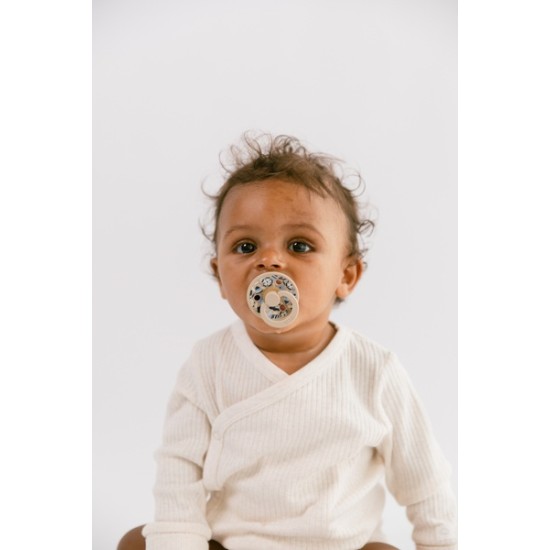2 бр. Биберони BIBS Liberty COLOUR Bobo Ivory, 6-18 месеца