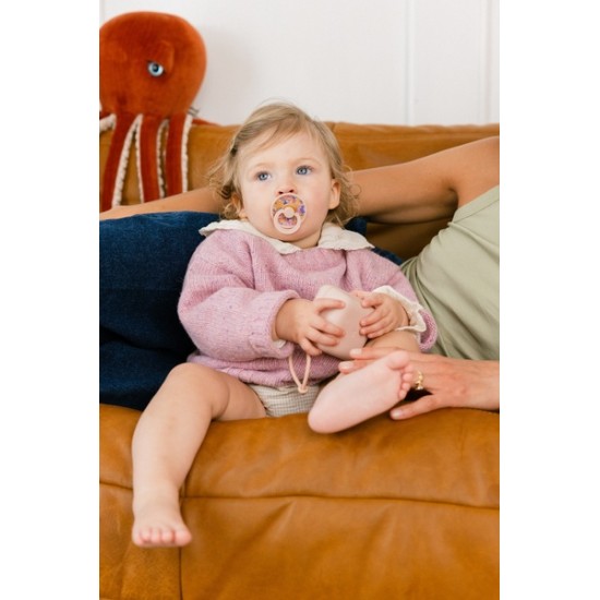 2 бр. Биберони BIBS Liberty COLOUR June Blossom Blush, 6-18 месеца